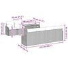 vidaXL Σετ Καναπέ Κήπου 7 pcs μπεζ και κρεμ 100 x 55 x 73 εκ