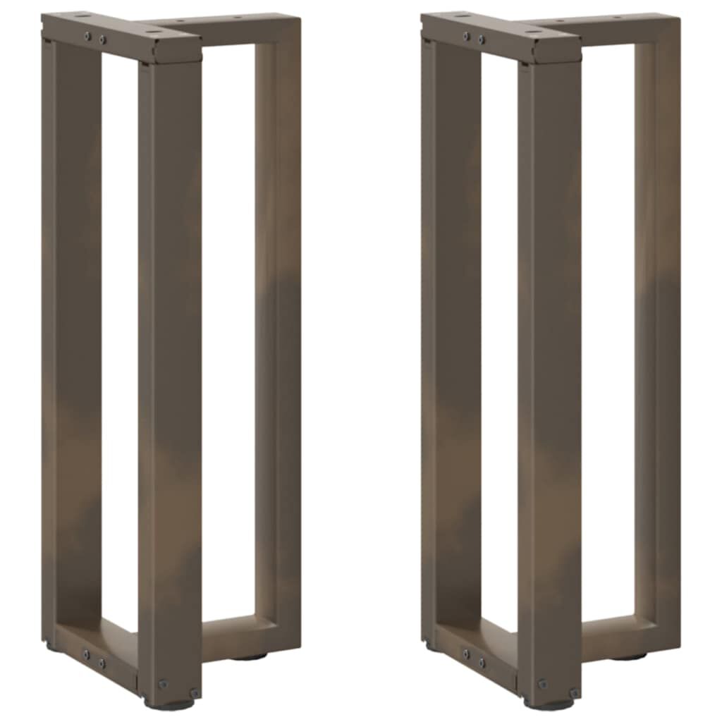 vidaXL Πόδια Κονσόλας σε Σχήμα Τ, 2 τεμ. Μαύρο 38x25x(72-73) εκ. Ατσάλι