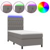vidaXL &Kappa;&rho;&epsilon;&beta;ά&tau;&iota; Boxspring &mu;&epsilon; &Sigma;&tau;&rho;ώ&mu;&alpha; & LED &Sigma;&kappa;.&Gamma;&kappa;&rho;&iota; 90x200 &epsilon;&kappa;. &Upsilon;&phi;&alpha;&sigma;&mu;ά&tau;&iota;&nu;&omicron;