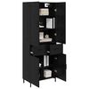 vidaXL Highboard &Mu;&alpha;ύ&rho;&eta; &Omicron;&xi;&upsilon;ά 69,5 x 34 x 180 &epsilon;&kappa;. &Epsilon;&pi;&epsilon;&xi;&epsilon;&rho;&gamma;&alpha;&sigma;&mu;έ&nu;&omicron; &xi;ύ&lambda;&omicron;