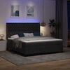 vidaXL &Kappa;&rho;&epsilon;&beta;ά&tau;&iota; Box Spring LED &mu;&epsilon; &Sigma;&tau;&rho;ώ&mu;&alpha; &Mu;&alpha;ύ&rho;&omicron; 180 x 200 cm &Beta;&epsilon;&lambda;&omicron;ύ&delta;&omicron;