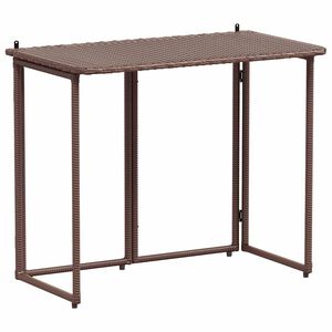 vidaXL &Pi;&tau;&upsilon;&sigma;&sigma;ό&mu;&epsilon;&nu;&omicron; &tau;&rho;&alpha;&pi;έ&zeta;&iota; &kappa;ή&pi;&omicron;&upsilon; &kappa;&alpha;&phi;έ 90x51x75 cm Poly Rattan