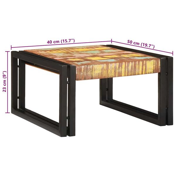 vidaXL Ράφι μπάνιου με ράφι 60 x 50 x 23 εκ Στερεό ξύλο μάγκο, σίδηρος