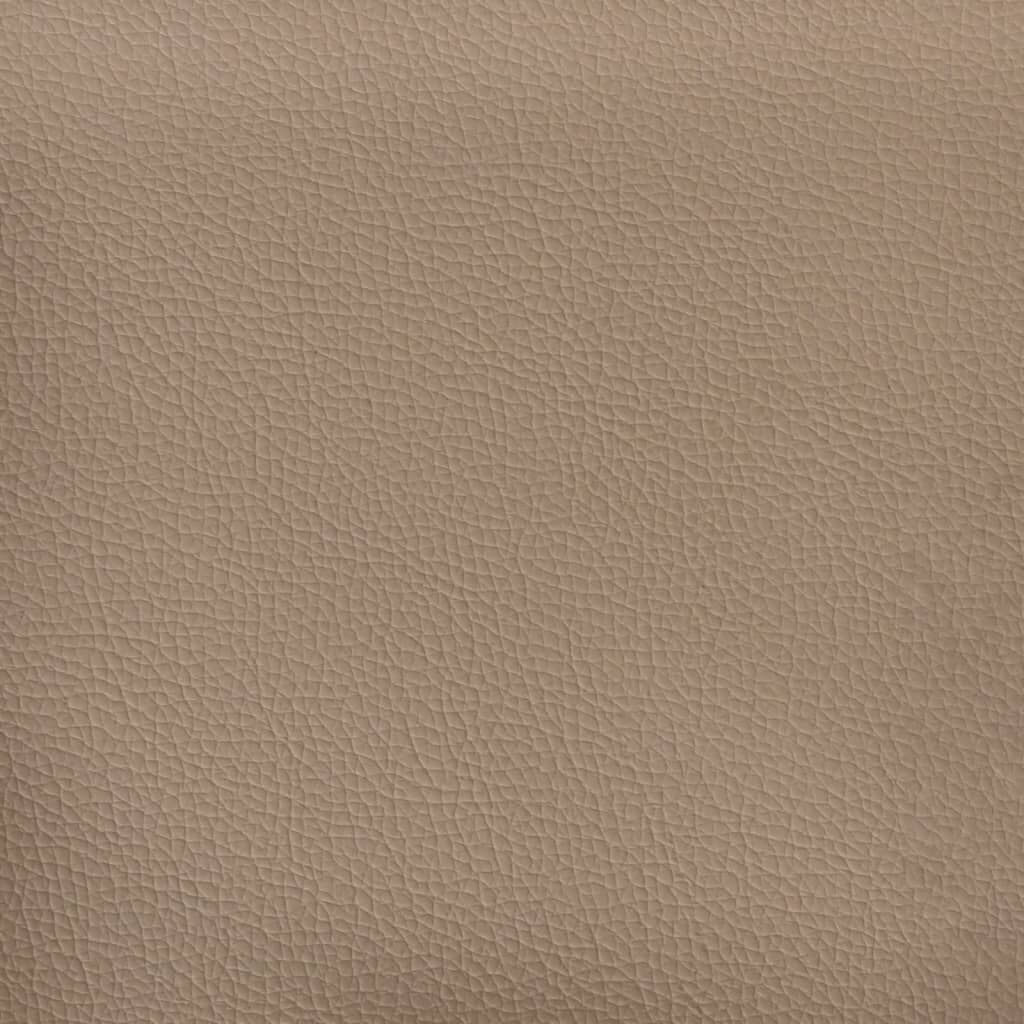 vidaXL Κρεβάτι Boxspring με Στρώμα Καπουτσίνο 200x200εκ.από Συνθ.Δέρμα