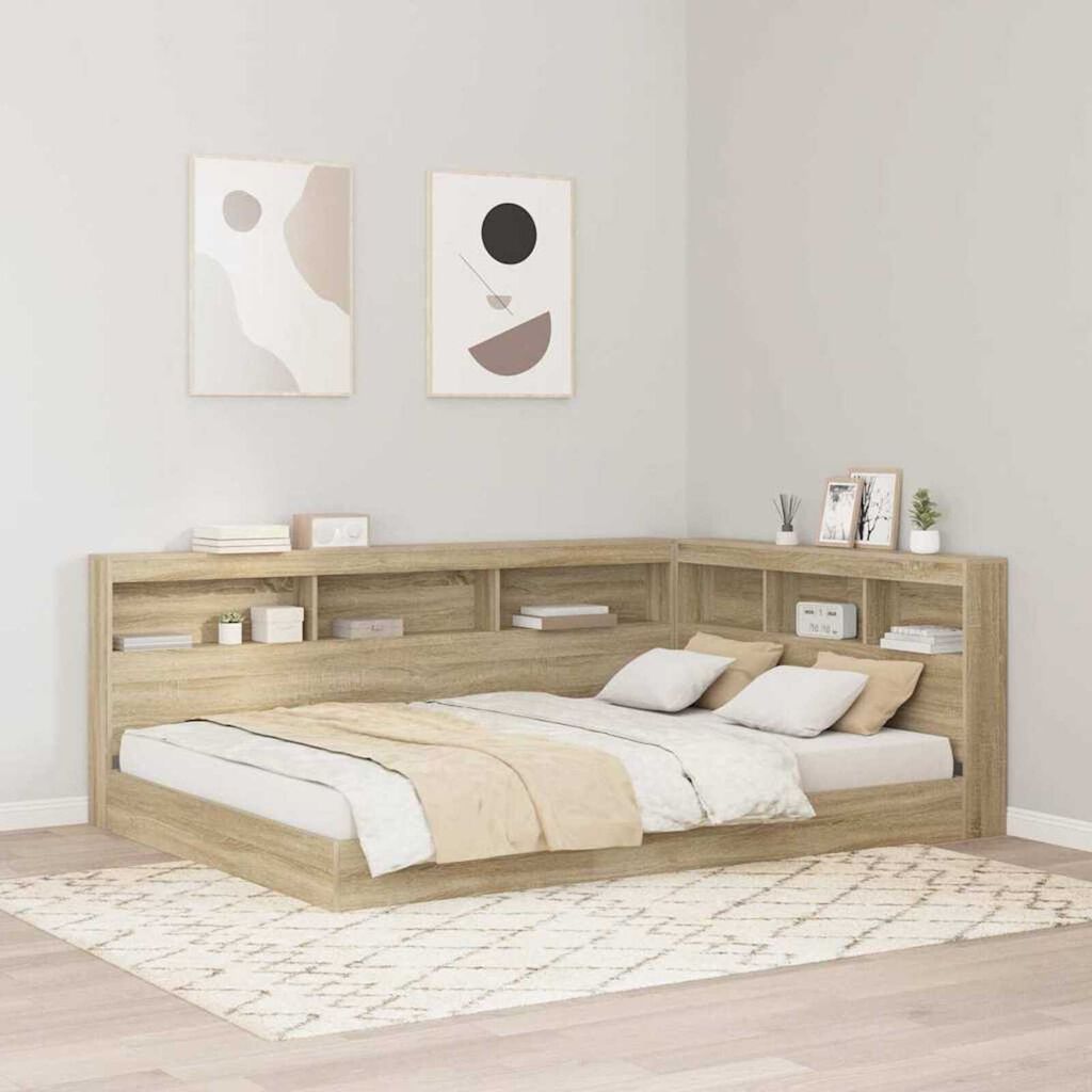 vidaXL Κεφαλάρι Αποθήκης με ράφι Sonoma Δρυς 140 cm Επεξεργασμένο ξύλο