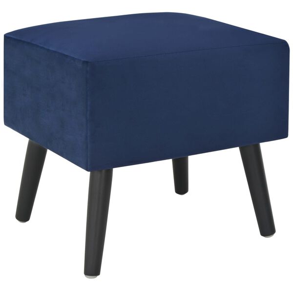 vidaXL Κομοδίνο Μπλε 40 x 35 x 40 εκ. Βελούδινο