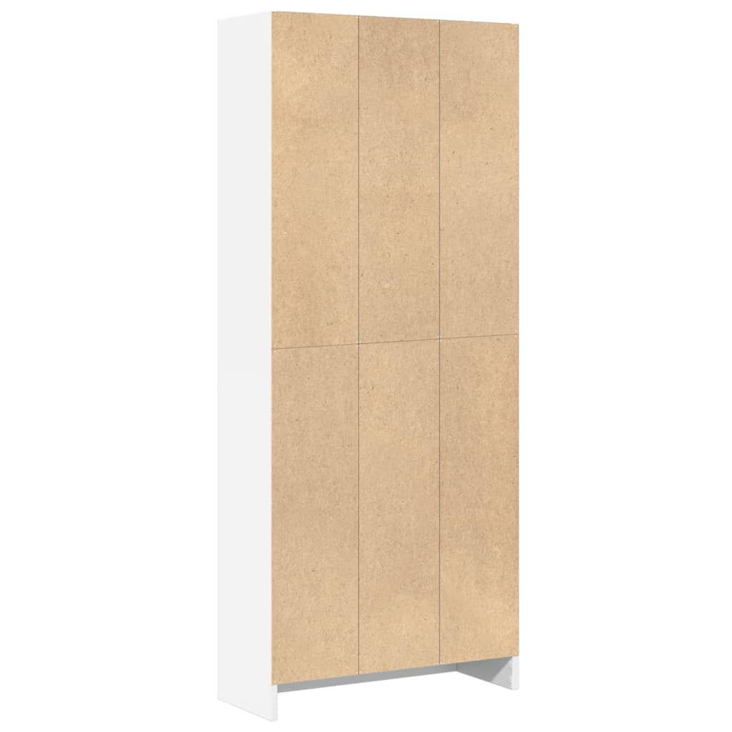 vidaXL Βιβλιοθήκη Λευκή 60x24x143 εκ. από Επεξεργασμένο Ξύλο