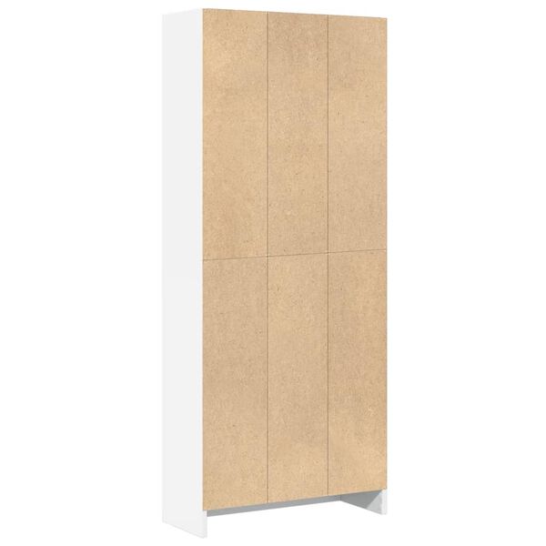 vidaXL Βιβλιοθήκη Λευκή 60x24x143 εκ. από Επεξεργασμένο Ξύλο