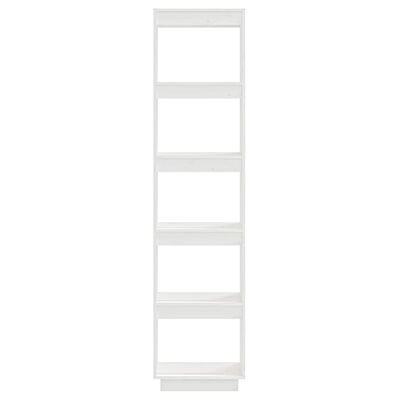 vidaXL Βιβλιοθήκη/Διαχωριστικό Χώρου Λευκό 40x35x167 εκ. Μασίφ Πεύκο
