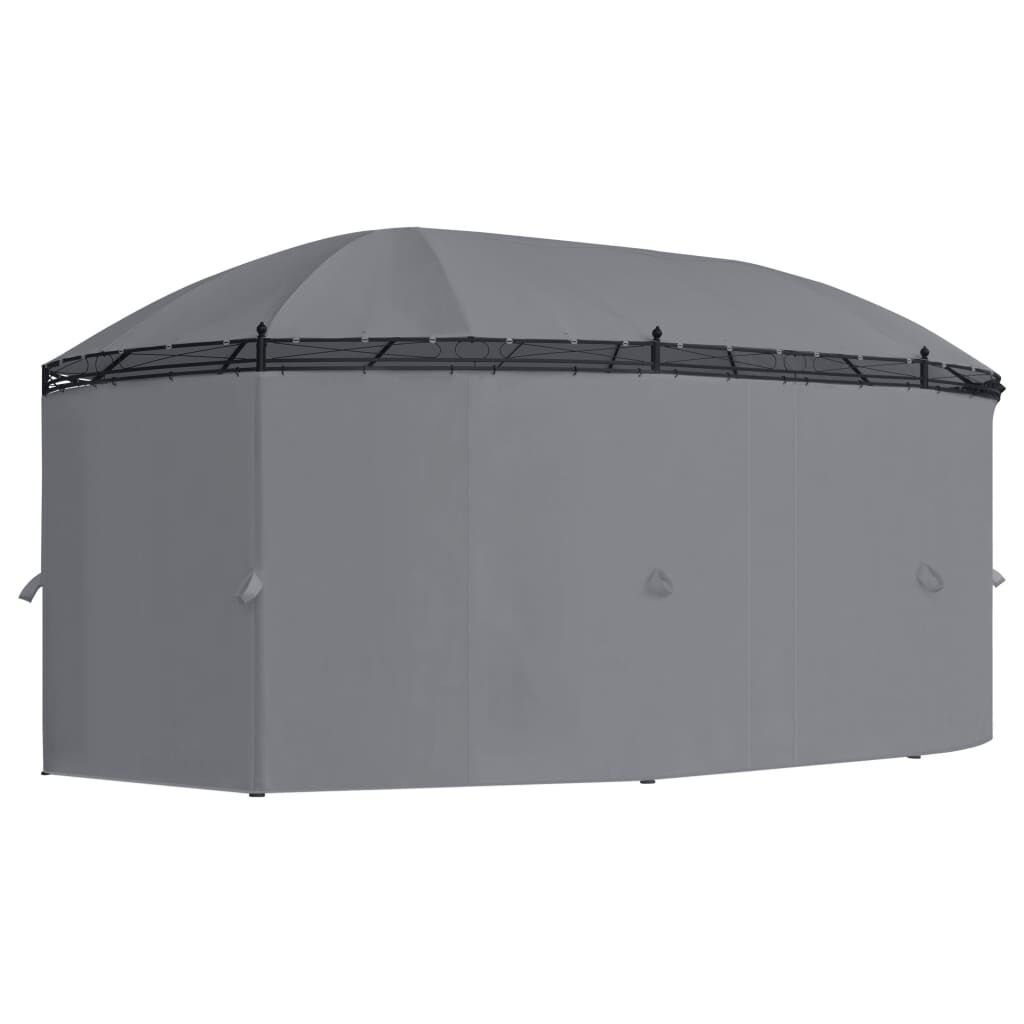 vidaXL Κιόσκι με Κουρτίνες Ανθρακί 520 x 349 x 255 εκ.