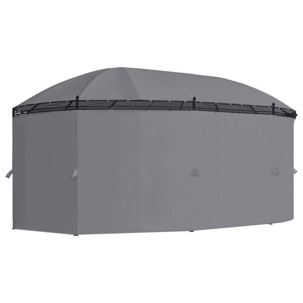 vidaXL Κιόσκι με Κουρτίνες Ανθρακί 520 x 349 x 255 εκ.