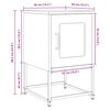 vidaXL Κομοδίνο ροζ 36x39x60,5 cm από χάλυβα ψυχρής έλασης