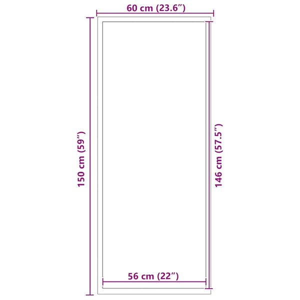 vidaXL Πατάκι Εισόδου Μπλε 60 x 150 εκ.