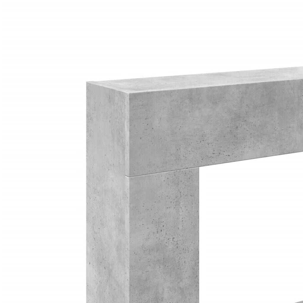 vidaXL Πλαίσιο Τζακιού Γκρι Σκυρ. 81x18x82 εκ. από Επεξ. Ξύλο
