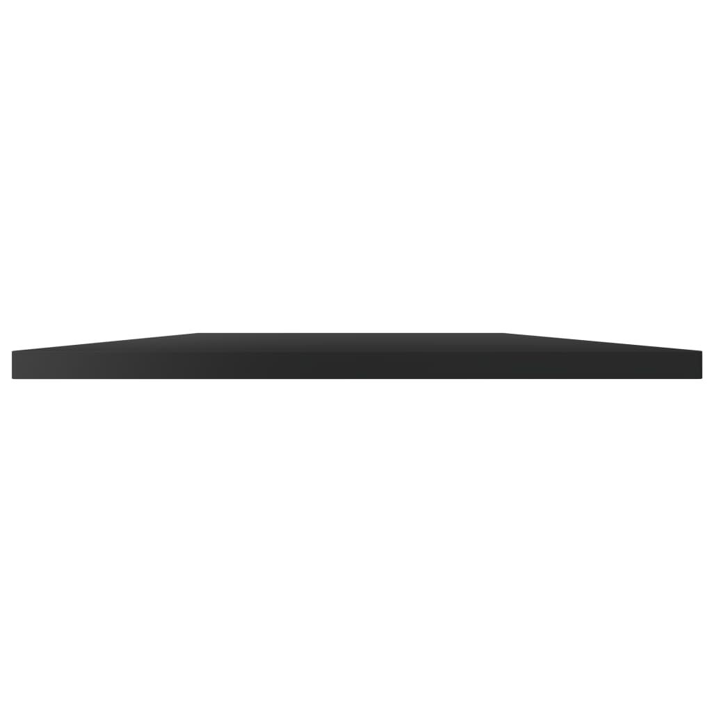 vidaXL Ράφια Βιβλιοθήκης 4 τεμ. Γυαλ. Μαύρο 100x50x1,5 εκ. Μοριοσανίδα