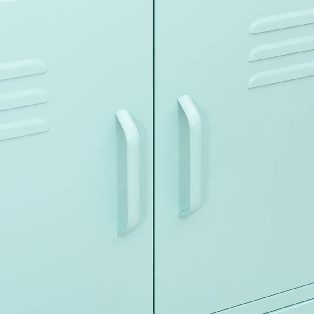 vidaXL Ντουλάπι Αποθήκευσης Χρώμα Μέντα 80 x 35 x 101,5 εκ. από Ατσάλι