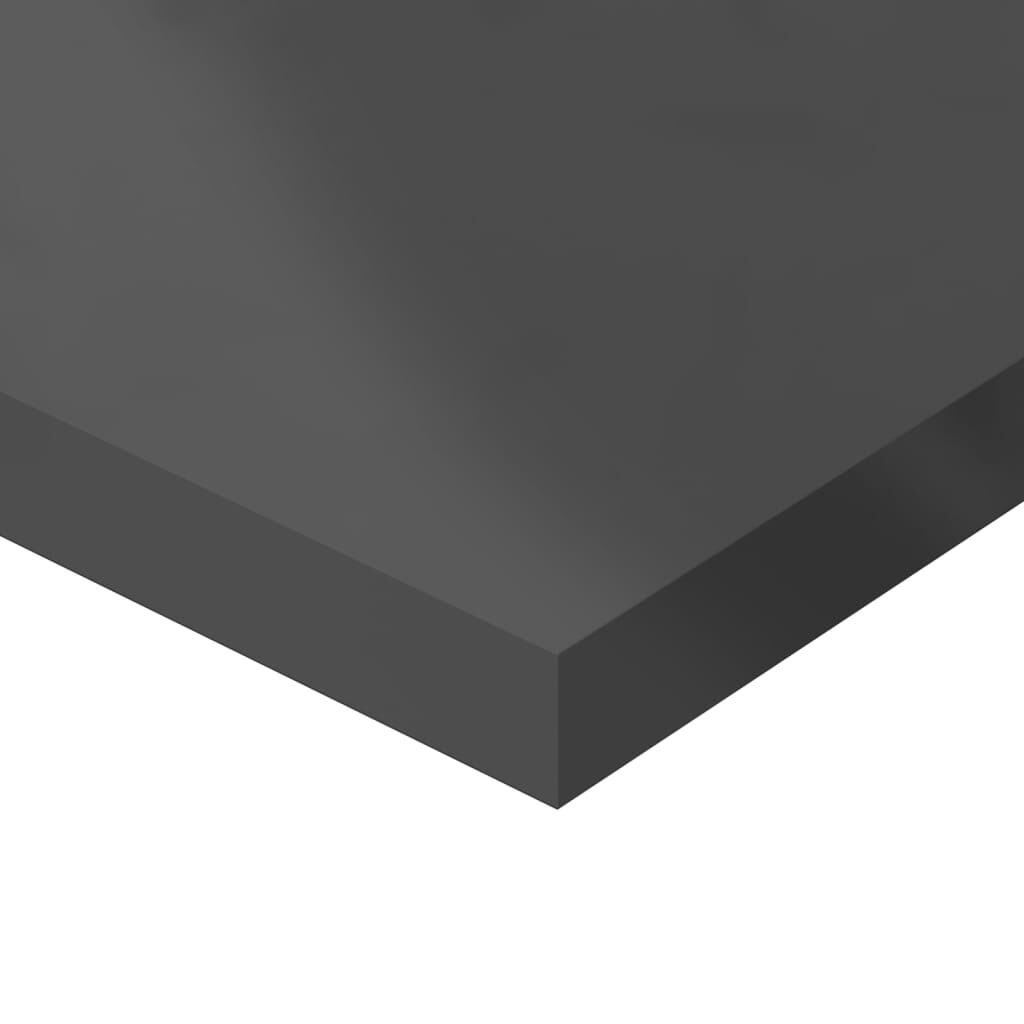 vidaXL Ράφια Βιβλιοθήκης 8 τεμ. Γυαλ. Γκρι 80x20x1,5 εκ. Μοριοσανίδα
