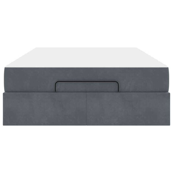 vidaXL Σκελετός Κρεβατιού Σκούρο γκρι 120 x 190 cm Βελούδο