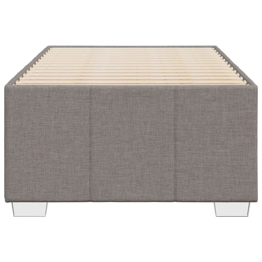 vidaXL Σκελετός Κρεβατιού Χωρίς Στρώμα Taupe 90x190 εκ. Υφασμάτινο