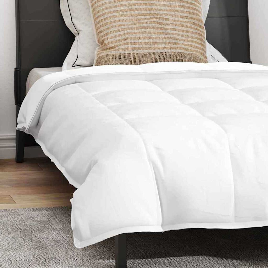 vidaXL Σετ Κουβέρτας με μαξιλάρι 2 pcs Λευκό 155 x 200 εκ. Πούπουλο