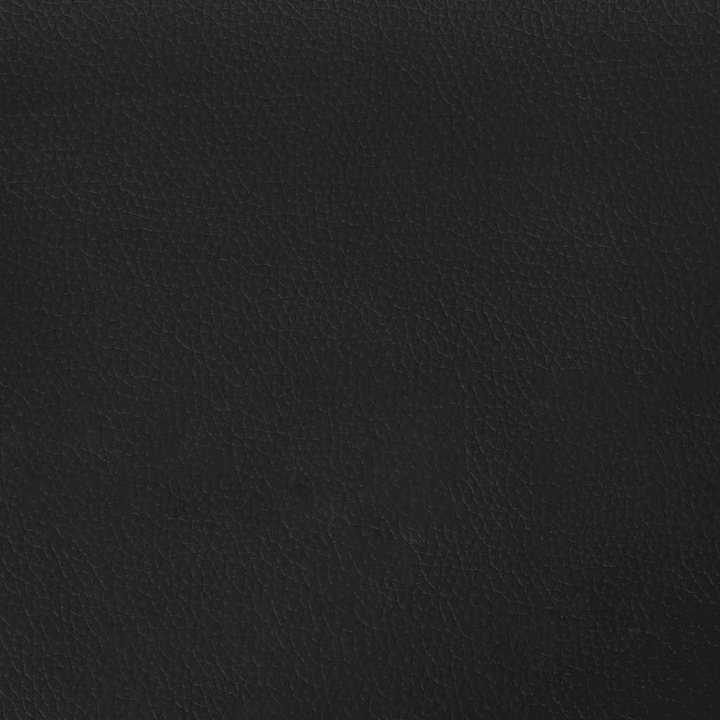 vidaXL Οθωμανικό κρεβάτι με στρώμα Μαύρο 90x200cm Faux Leather
