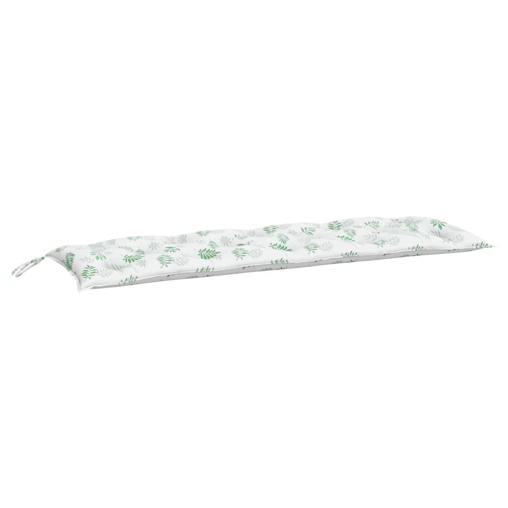 vidaXL Μαξιλάρι Πάγκου Κήπου Σχέδιο Φύλλων 150x50x7 εκ. Ύφασμα Oxford