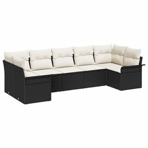 vidaXL &Sigma;&epsilon;&tau; &Kappa;&alpha;&nu;&alpha;&pi;έ &Kappa;ή&pi;&omicron;&upsilon; &mu;&epsilon; &alpha;&pi;&omicron;&theta;ή&kappa;&epsilon;&upsilon;&sigma;&eta; 7 pcs &Mu;&alpha;ύ&rho;&omicron; &Pi;&omicron;&lambda;&upsilon; &rho;ά&tau;&alpha;&nu;