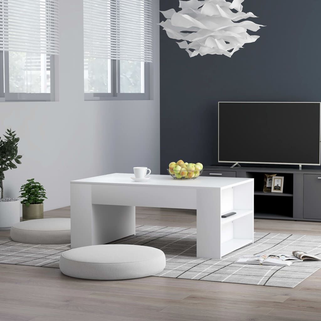 vidaXL Τραπεζάκι Σαλονιού Λευκό 100 x 60 x 42 εκ. από Μοριοσανίδα
