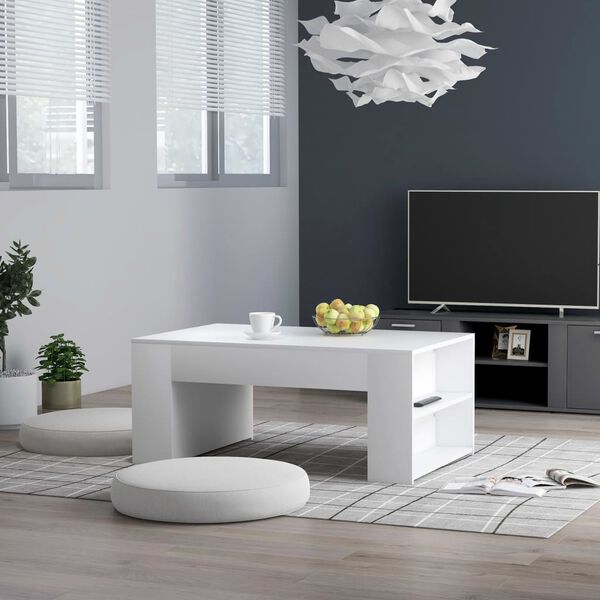 vidaXL Τραπεζάκι Σαλονιού Λευκό 100 x 60 x 42 εκ. από Μοριοσανίδα