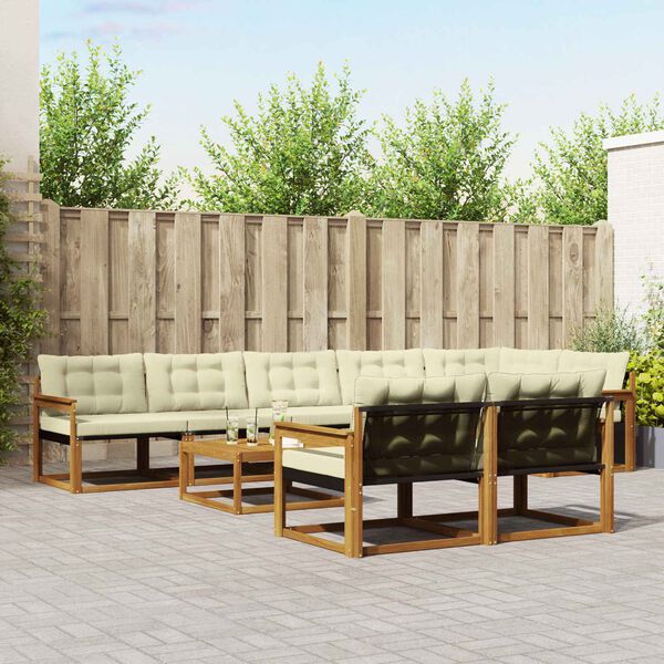 vidaXL &Sigma;&epsilon;&iota;&rho;ά &Kappa;&alpha;&nu;&alpha;&pi;έ &Epsilon;&xi;&omega;&tau;&epsilon;&rho;&iota;&kappa;&omicron;ύ &mu;&epsilon; &mu;&alpha;&xi;&iota;&lambda;ά&rho;&iota; 9 pcs &Phi;&upsilon;&sigma;&iota;&kappa;ό &kappa;&alpha;&iota; &Kappa;&rho;έ&mu;&alpha;