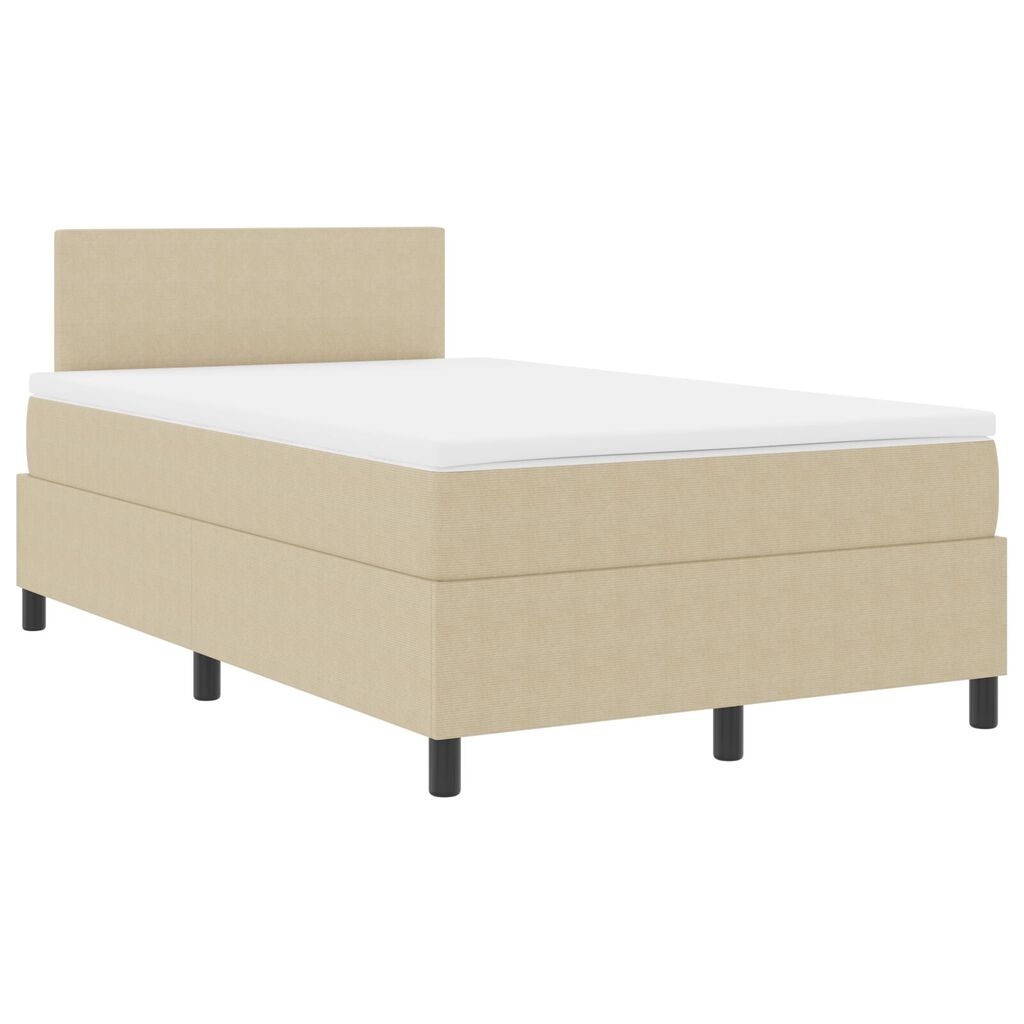 vidaXL Κρεβάτι Box Spring με Στρώμα Γαλάζιο Γκρι 120x200 εκ. Ύφασμα βελούδου