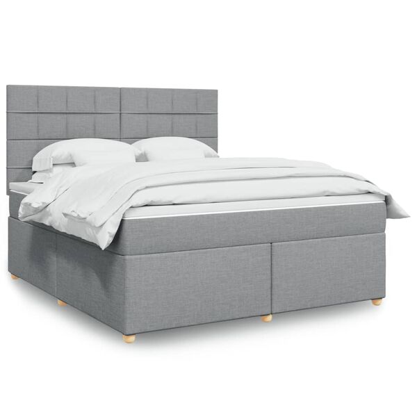 vidaXL &Kappa;&rho;&epsilon;&beta;ά&tau;&iota; Boxspring &mu;&epsilon; &Sigma;&tau;&rho;ώ&mu;&alpha; &Alpha;&nu;&omicron;&iota;&chi;&tau;ό &Gamma;&kappa;&rho;&iota; 180x200 &epsilon;&kappa;. &Upsilon;&phi;&alpha;&sigma;&mu;ά&tau;&iota;&nu;&omicron;