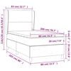 vidaXL Κρεβάτι Boxspring με Στρώμα Ανοιχτό Γκρι 80x200 εκ. Υφασμάτινο