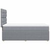 vidaXL Κρεβάτι Boxspring με Στρώμα Ανοιχτό Γκρι 90x190 εκ. Υφασμάτινο