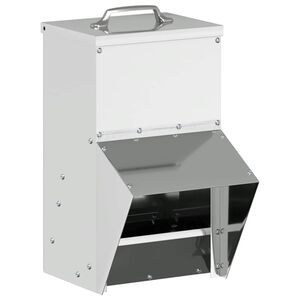 vidaXL Ταΐστρα κοτόπουλων Ασημί 20 x 25 x 35 εκ. Επικαλυμμένος Χάλυβας