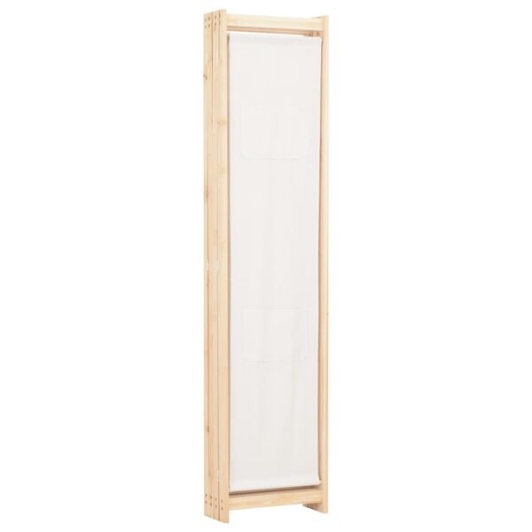 vidaXL Διαχωριστικό Δωματίου με 4 Πάνελ Κρεμ 160x170x4 εκ. Υφασμάτινο