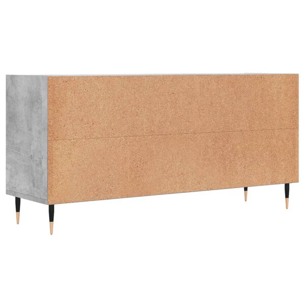 vidaXL Έπιπλο Τηλεόρασης Γκρι Σκυροδέματος 103,5x30x50 εκ. Επεξ. Ξύλο