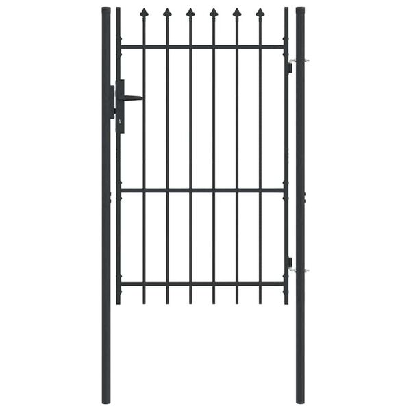 vidaXL Πύλη Φράχτη Γκρι 100 x 150 cm Χάλυβας με Επικάλυψη Πούδρας