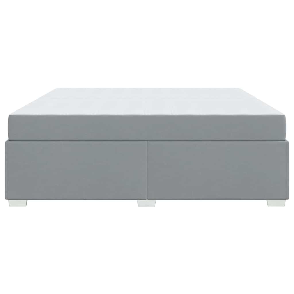 vidaXL Σκελετός Κρεβατιού Ανοιχτό γκρι 200 x 200 cm ύφασμα
