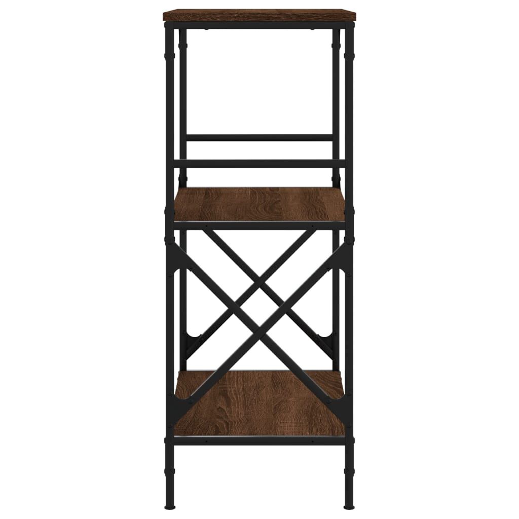 vidaXL Βιβλιοθήκη 3 Επιπέδων Καφέ Δρυς 59x35x90,5 εκ. Επεξεργ. Ξύλο