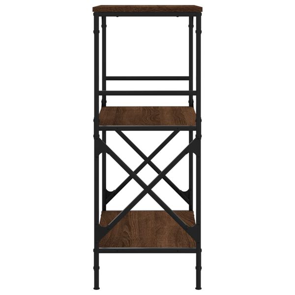 vidaXL Βιβλιοθήκη 3 Επιπέδων Καφέ Δρυς 59x35x90,5 εκ. Επεξεργ. Ξύλο