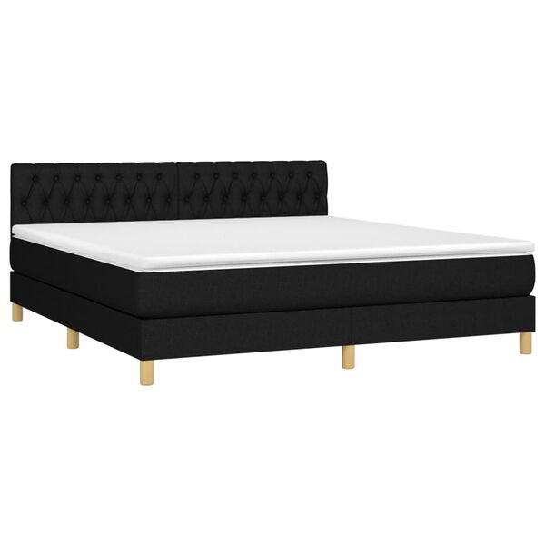 vidaXL &Kappa;&rho;&epsilon;&beta;ά&tau;&iota; Boxspring &mu;&epsilon; &Sigma;&tau;&rho;ώ&mu;&alpha; &Mu;&alpha;ύ&rho;&omicron; 180x200 &epsilon;&kappa;. &Upsilon;&phi;&alpha;&sigma;&mu;ά&tau;&iota;&nu;&omicron;