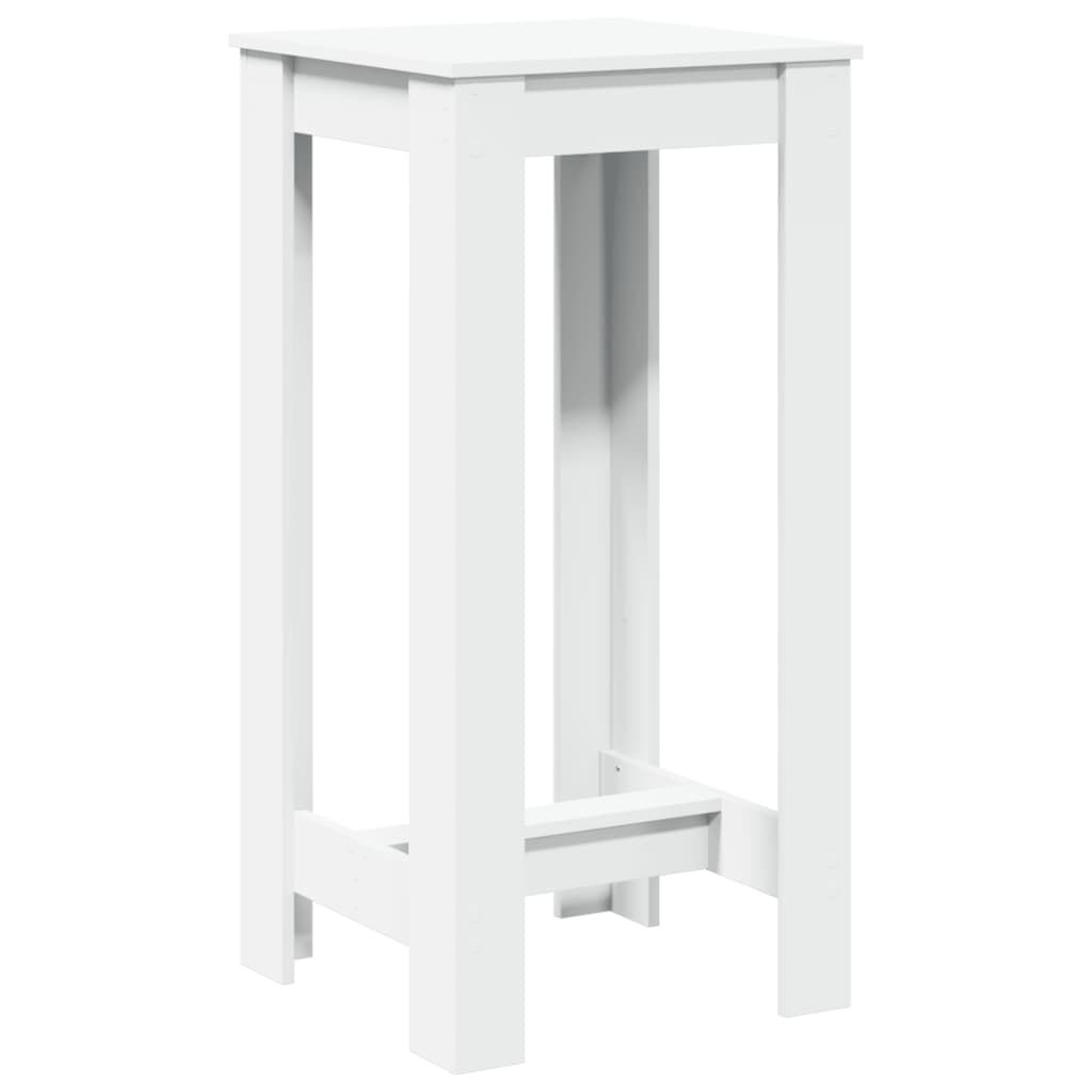 vidaXL Τραπέζι Μπαρ Λευκό 51x50x103,5 εκ. Επεξ. Ξύλο