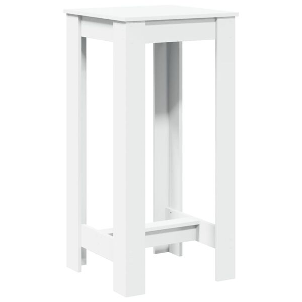 vidaXL Τραπέζι Μπαρ Λευκό 51x50x103,5 εκ. Επεξ. Ξύλο