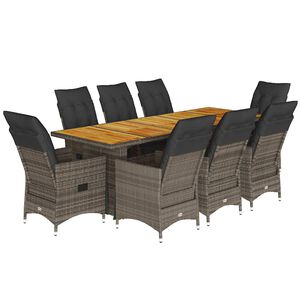 vidaXL &Sigma;&epsilon;&tau; &Epsilon;&pi;ί&pi;&lambda;&omega;&nu; Bistro &Kappa;ή&pi;&omicron;&upsilon; 9 &tau;&epsilon;&mu;. &Gamma;&kappa;&rho;&iota; &Sigma;&upsilon;&nu;&theta;&epsilon;&tau;. &Rho;&alpha;&tau;ά&nu; &mu;&epsilon; &Mu;&alpha;&xi;&iota;&lambda;ά&rho;&iota;&alpha;