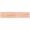 vidaXL Επιφ Τραπεζιού Αν Καφέ 200x40x(2-6)εκ.Ακατέργ. Μασίφ Ξύλο Δρυός
