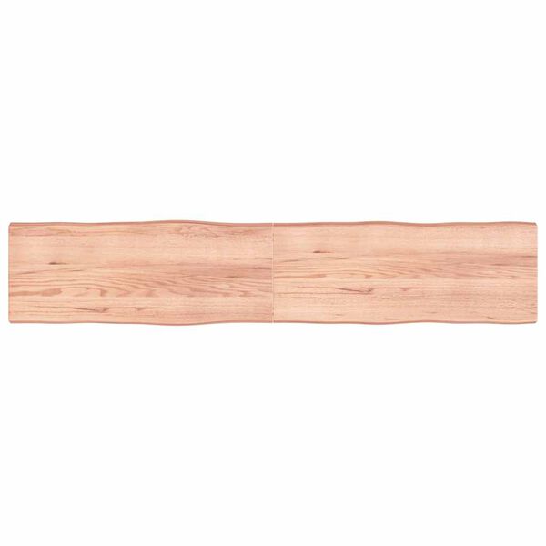 vidaXL Επιφ Τραπεζιού Αν Καφέ 200x40x(2-6)εκ.Ακατέργ. Μασίφ Ξύλο Δρυός