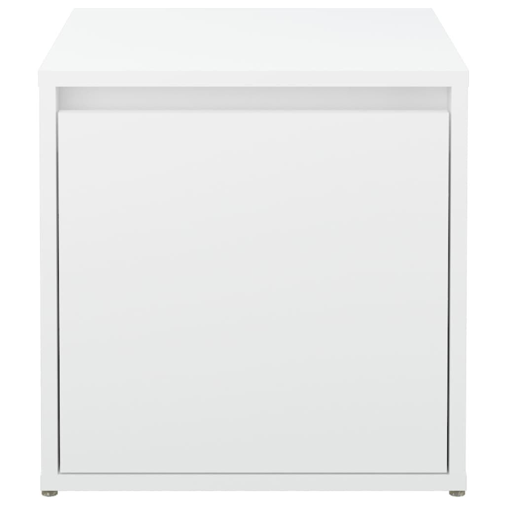 vidaXL Κουτί με Συρτάρι Λευκό 40,5x40x40εκ. Επεξεργασμένο Ξύλο