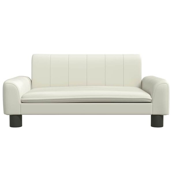 vidaXL Καναπές Παιδικός Κρεμ 70 x 45 x 30 εκ. από Συνθετικό Δέρμα