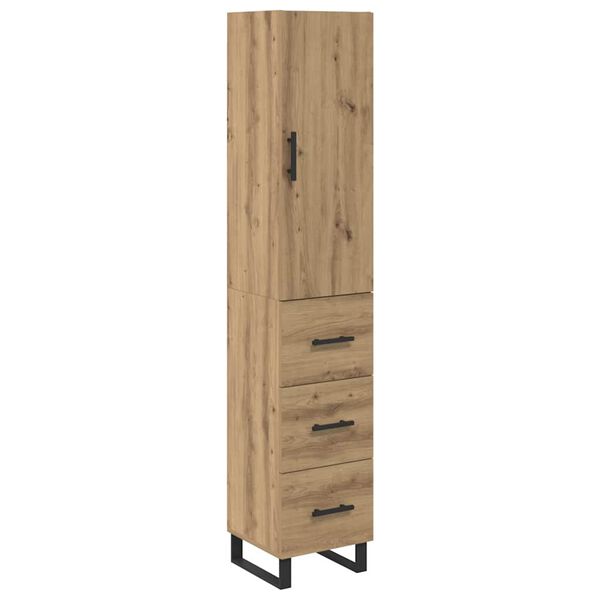 vidaXL Highboard Artisan Oak 34,5 x 34 x 180 &epsilon;&kappa;. &Epsilon;&pi;&epsilon;&xi;&epsilon;&rho;&gamma;&alpha;&sigma;&mu;έ&nu;&omicron; &xi;ύ&lambda;&omicron;